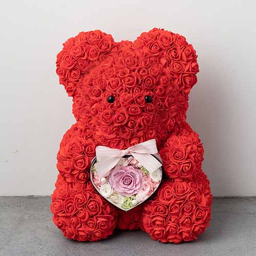 Rose bear with heart online